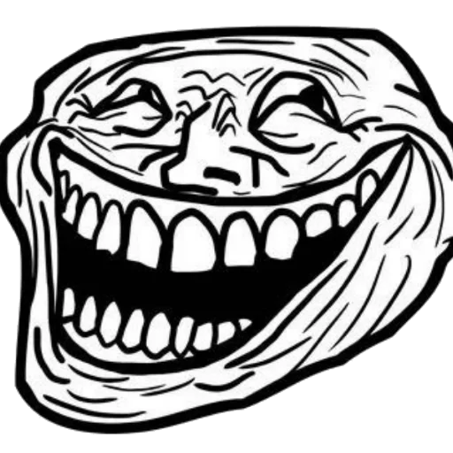 Эмодзи Scary Troll Face