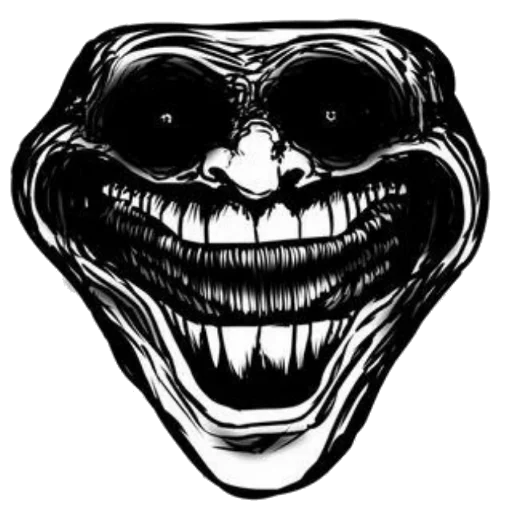 Эмодзи Scary Troll Face