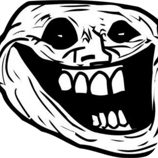 Эмодзи Scary Troll Face