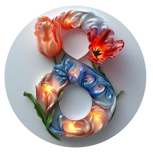 Эмодзи Тюльпаны 8 Марта