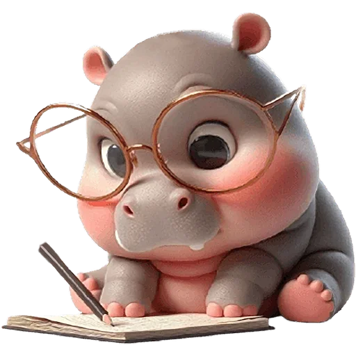 Эмодзи Парные бегемотики