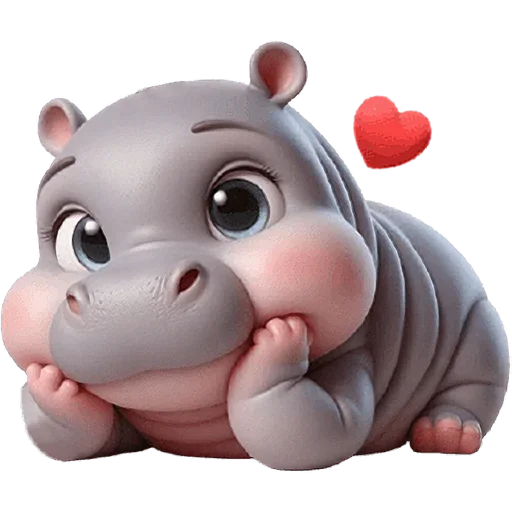 Эмодзи Парные бегемотики