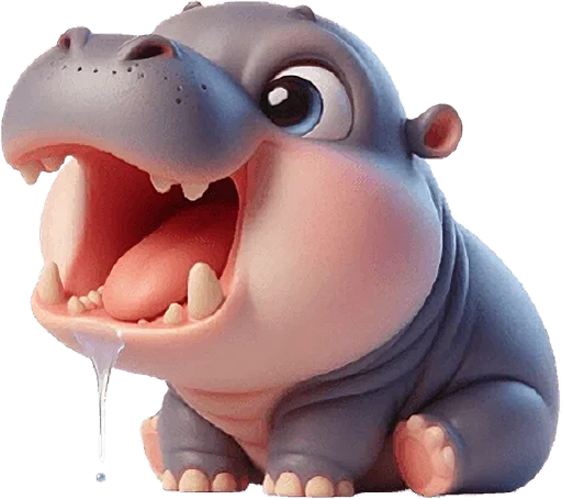 Эмодзи Парные бегемотики