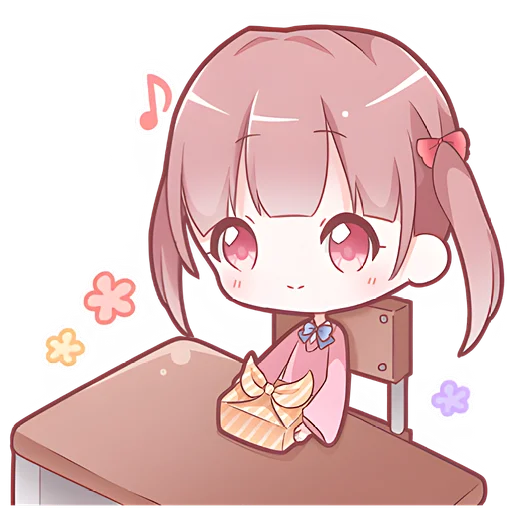 Эмодзи Тяночки школьницы