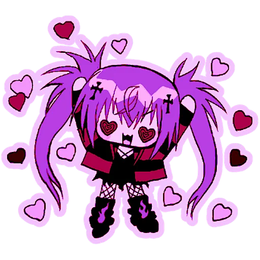 Эмодзи Ультрамариновая тян 2