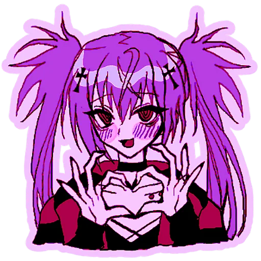 Эмодзи Ультрамариновая тян 2