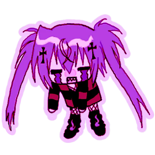 Эмодзи Ультрамариновая тян 2