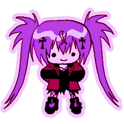 Эмодзи Ультрамариновая тян 2