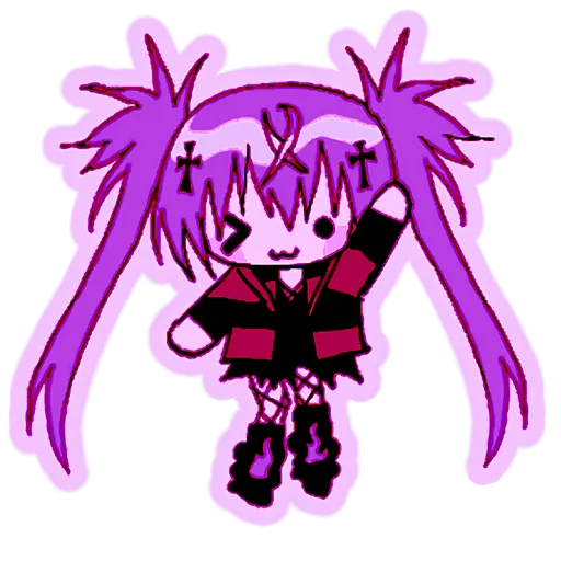 Эмодзи Ультрамариновая тян 2