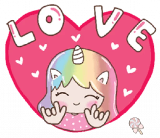 Эмодзи Uni girl in love