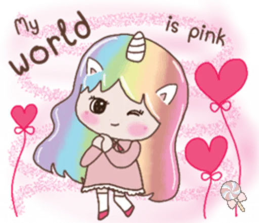 Эмодзи Uni girl in love