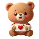 Эмодзи Valentine Bear