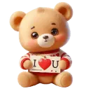 Эмодзи Valentine Bear
