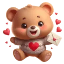 Эмодзи Valentine Bear