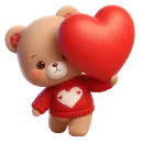 Эмодзи Valentine Bear