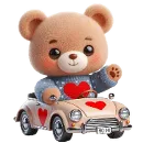 Эмодзи Valentine Bear