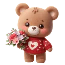 Эмодзи Valentine Bear