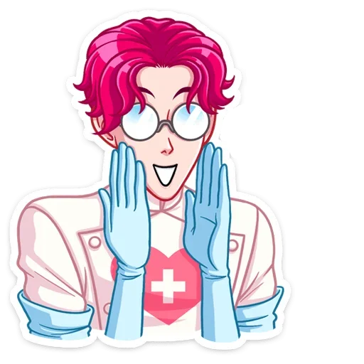 Эмодзи Доктор Валентайн без надписей