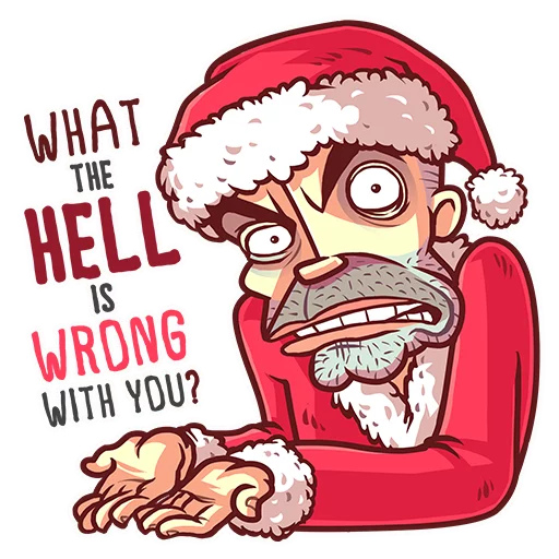 Эмодзи Very Bad Santa