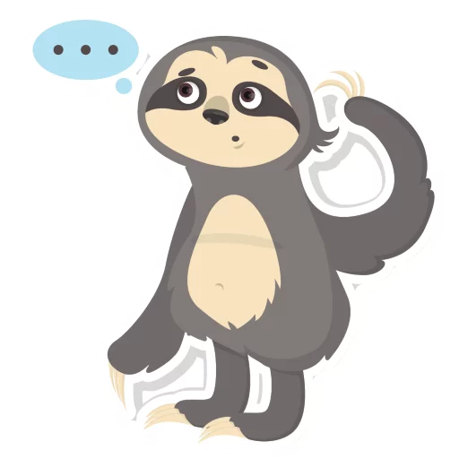 Эмодзи Lazy Sloth