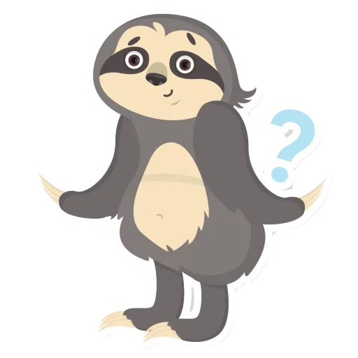 Эмодзи Lazy Sloth