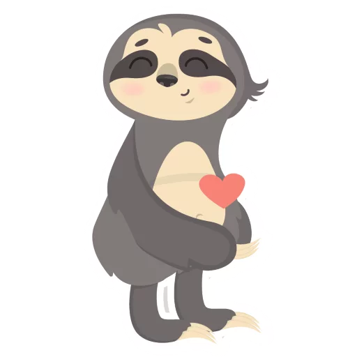 Эмодзи Lazy Sloth
