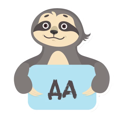 Эмодзи Lazy Sloth