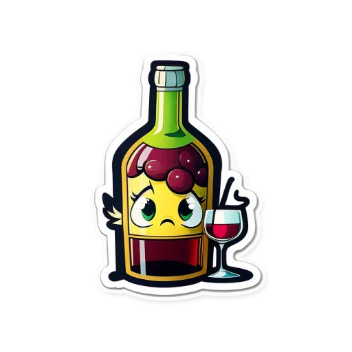 Эмодзи винные стикеры