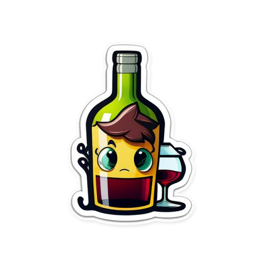 Эмодзи винные стикеры