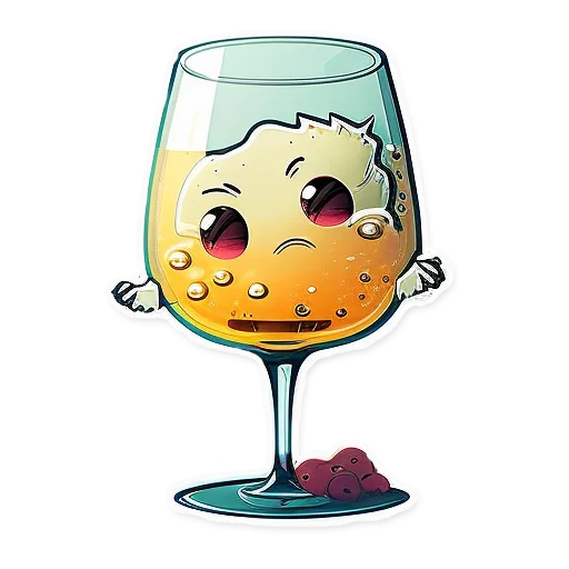 Эмодзи винные стикеры