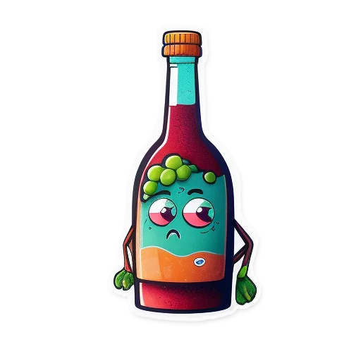Эмодзи винные стикеры