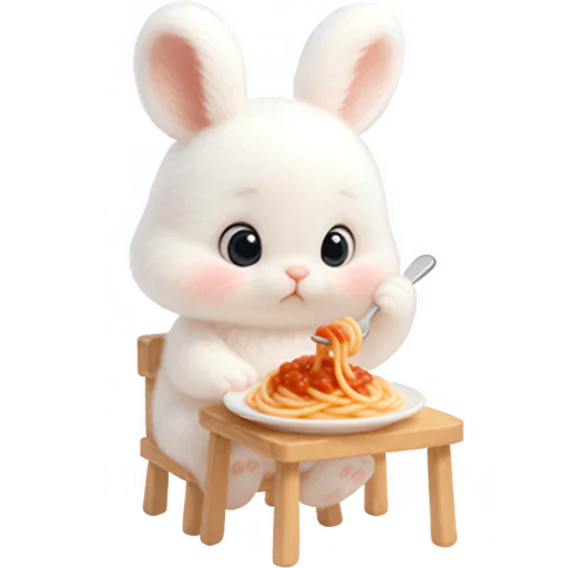 Эмодзи Пушистый кролик