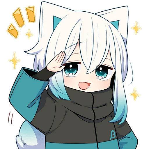 Эмодзи Белый котенок