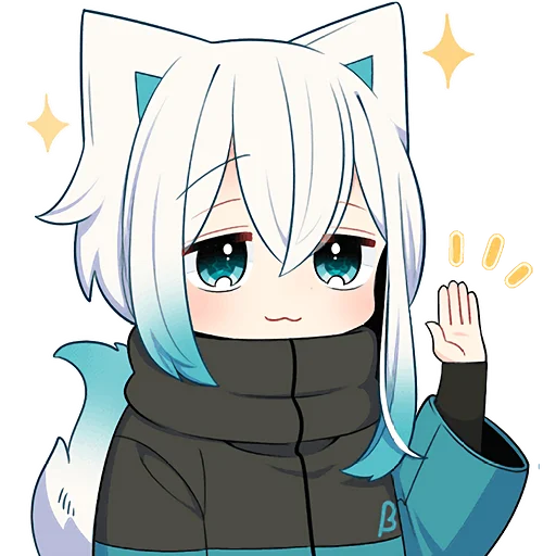 Эмодзи Белый котенок