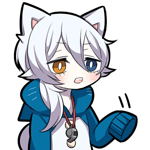 Эмодзи Белый котенок 4