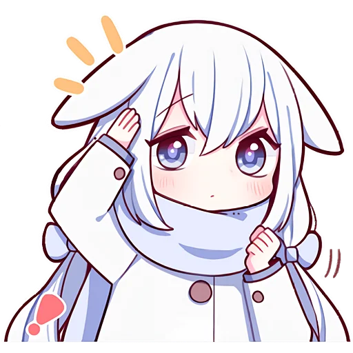 Эмодзи Белая зайка