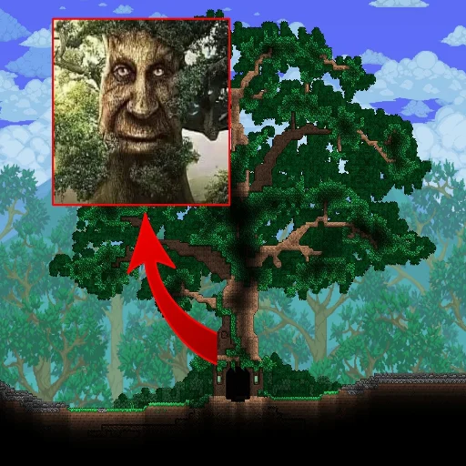 Эмодзи Мудрое мистическое дерево