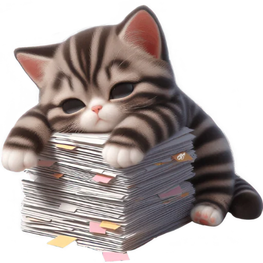 Эмодзи Котенок карьерист