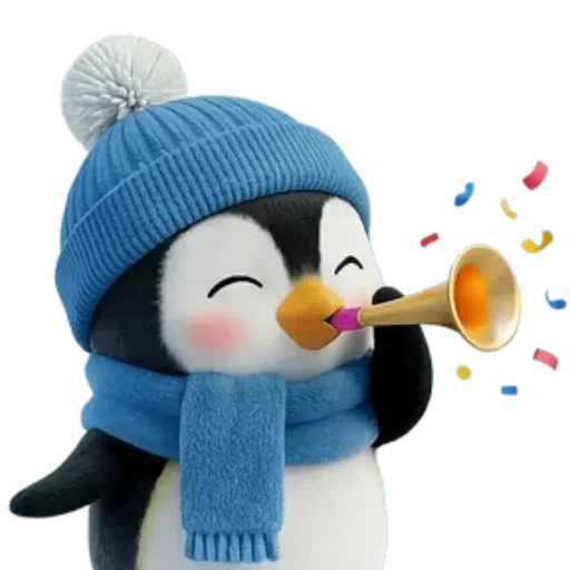 Эмодзи Новогодний Пингвин