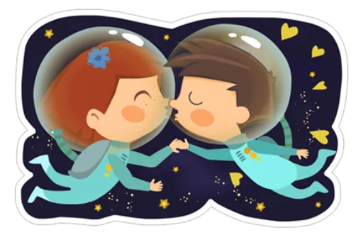 Эмодзи Young Love in Space ?