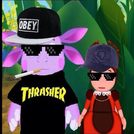 Эмодзи Упоротый Лунтик