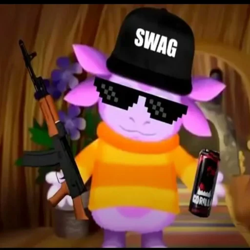 Эмодзи Упоротый Лунтик