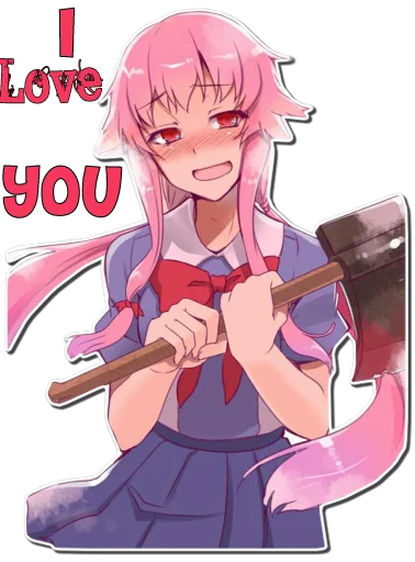 Эмодзи Yuno Gasai | Future Diary