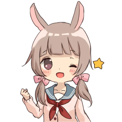 Эмодзи Зайка–тян