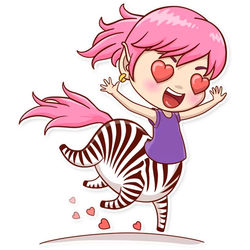 Эмодзи Zebra Girl