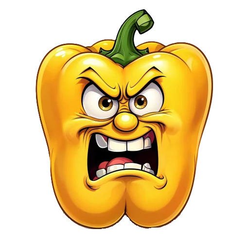 Эмодзи злые овощи