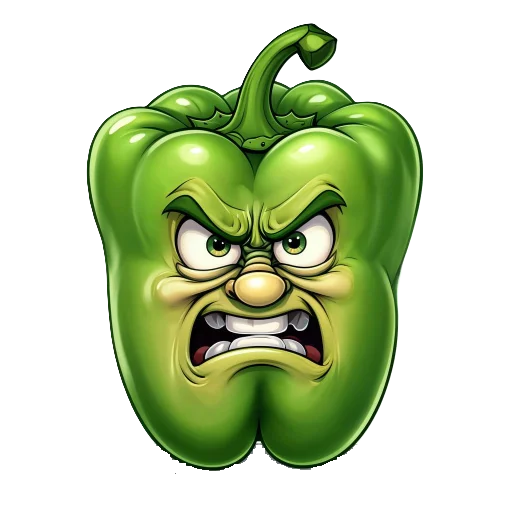 Эмодзи злые овощи
