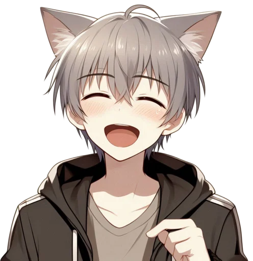 Эмодзи anime cats love