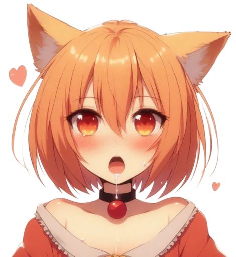 Эмодзи anime cats love