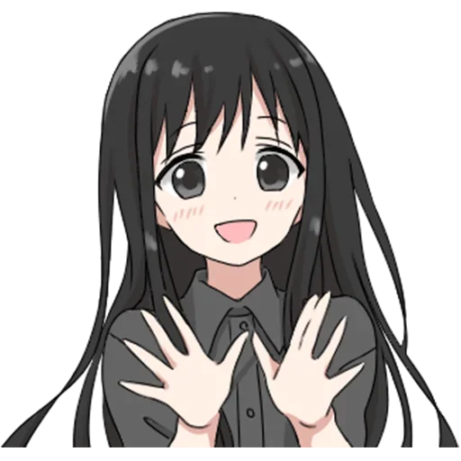 Эмодзи girl with long black hair